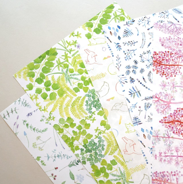Tomoko Shinozuka / A4 Wrapping paper B / 5sheets