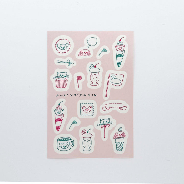 Tobimatsu Shoichiro x Mizushima / Tracing paper sticker -Topping Animal