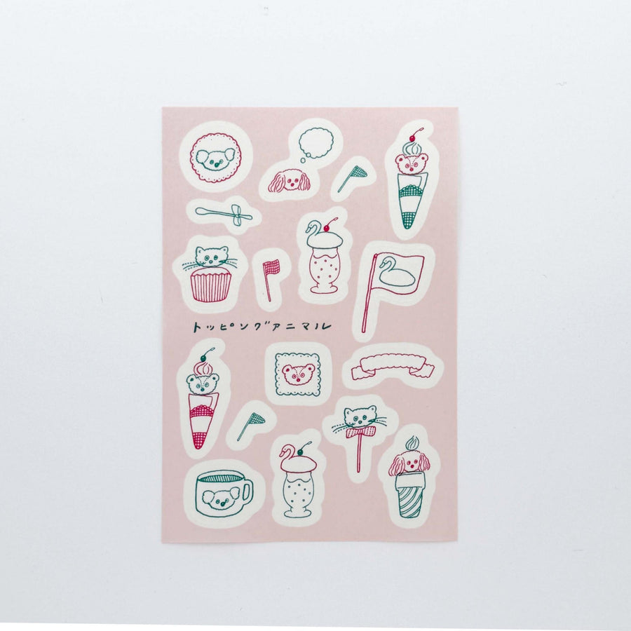 Tobimatsu Shoichiro x Mizushima / Tracing paper sticker -Topping Animal