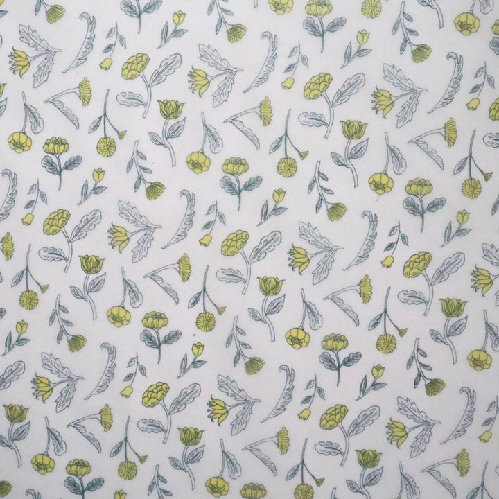 REGARO PAPIRO / Wrapping Paper(Tracing paper ) -Mini Yellow Flower /4 sheets