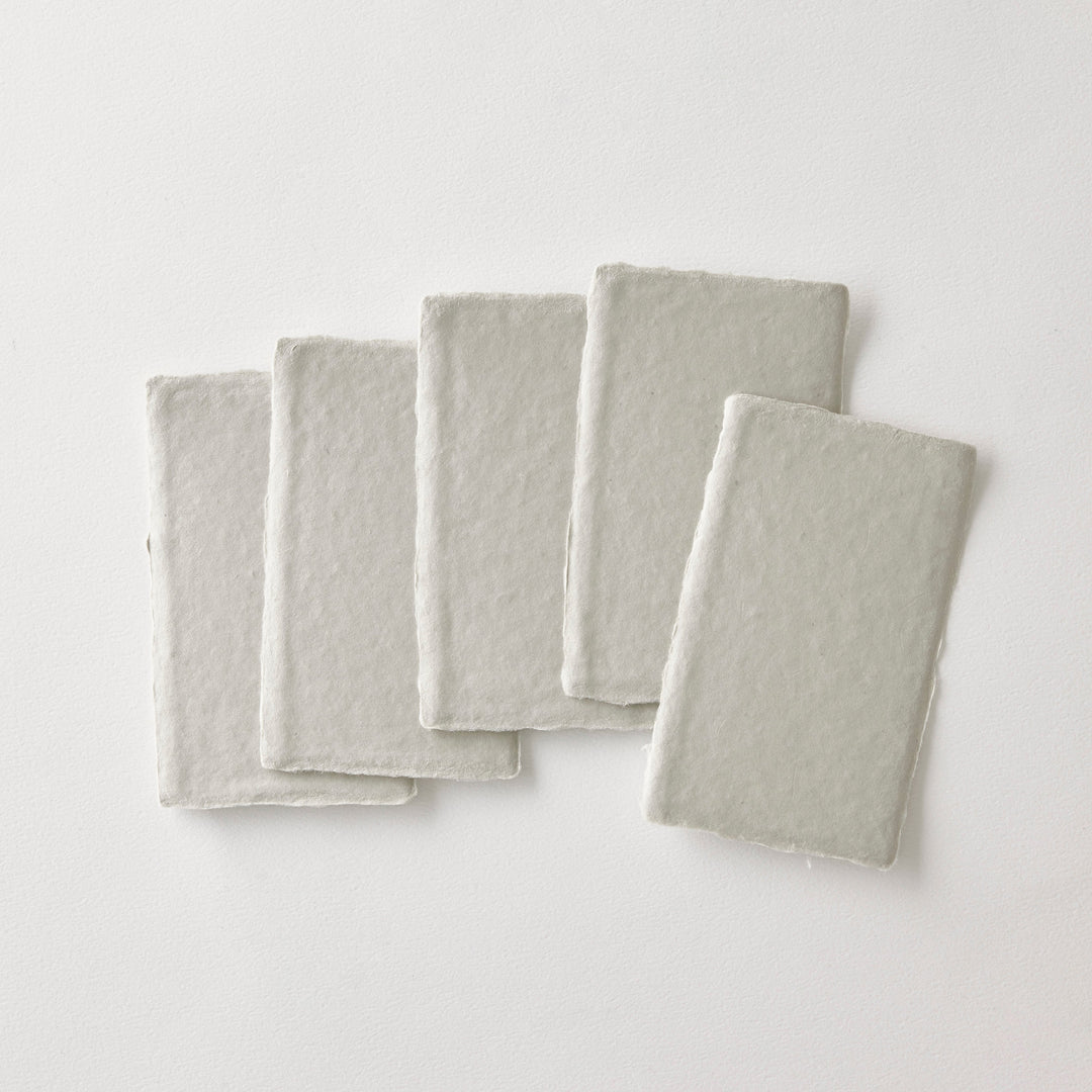 WACCA JAPAN / Handmade deckle edged washi paper card / GRAY BU37