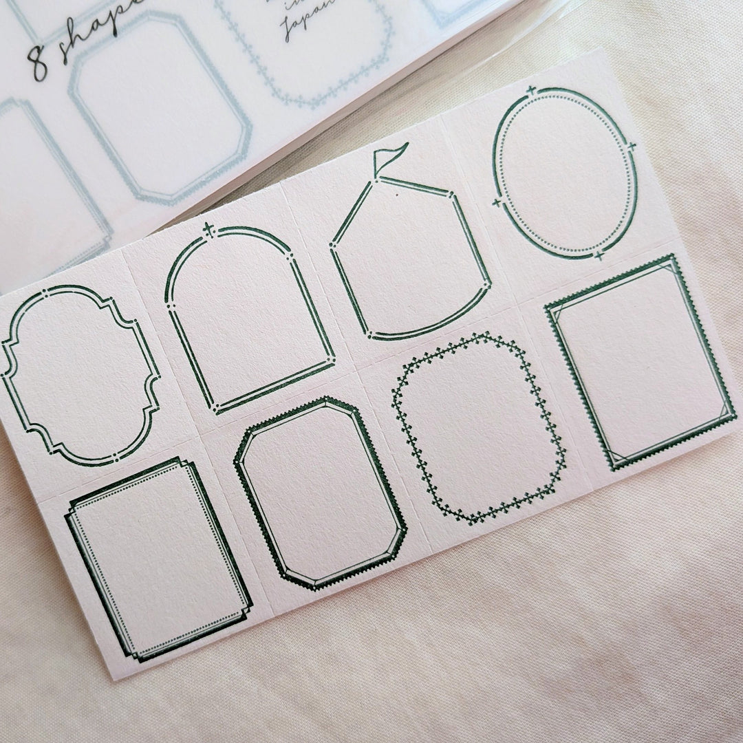 OEDA LETTERPRESS / 8shape label book [Frame/Green]
