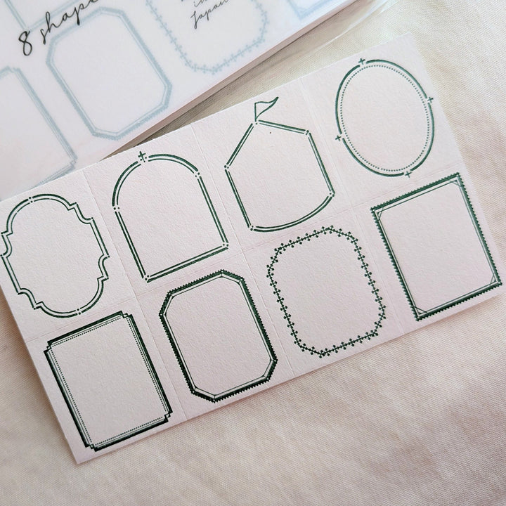 OEDA LETTERPRESS / 8shape label book [Frame/Green]