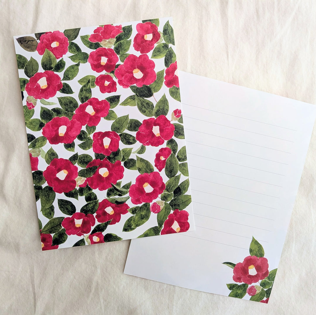 harukazeiro (吉田春香)/ Letter Writing Set -camellia