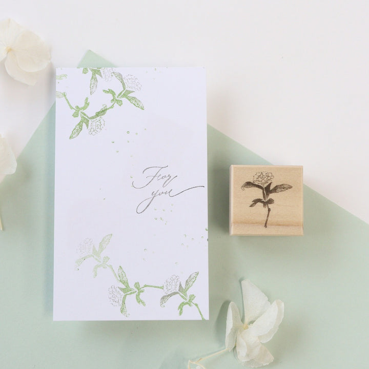 always smile.../ Rubber Stamp -Reeves spiraea
