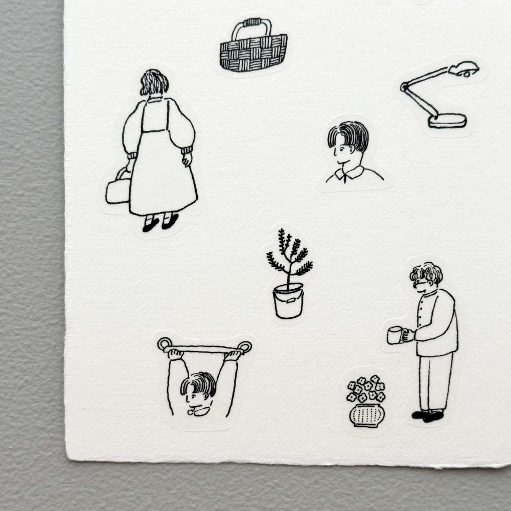 Tobimatsu Shoichiro x Mizushima / Tracing paper sticker -Everyday Life Designs