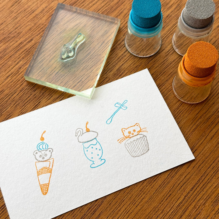 Tobimatsu Shoichiro x Mizushima / Freely combined stamp set -Topping Animal