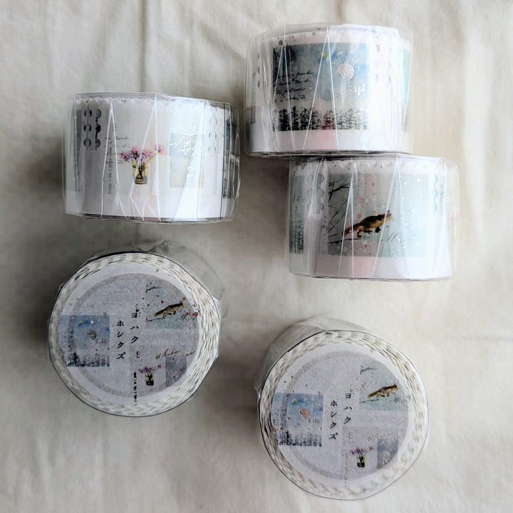 Yohaku / Foil-stamped Rolled Flake Sticker -Stardust HF-002