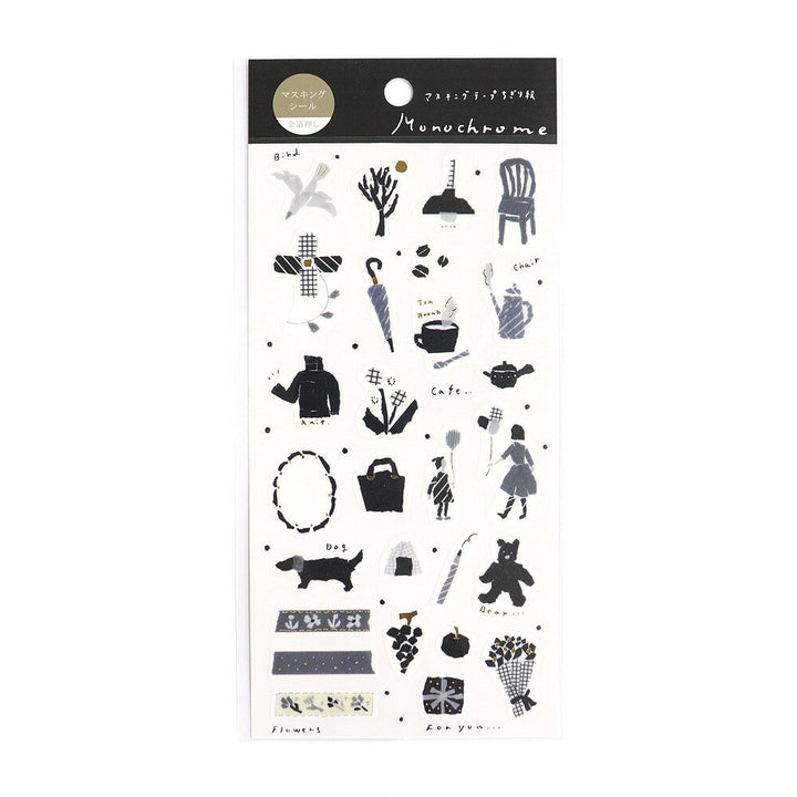 Miki Tamura / Masking Sticker -Monochrome [gold foil]