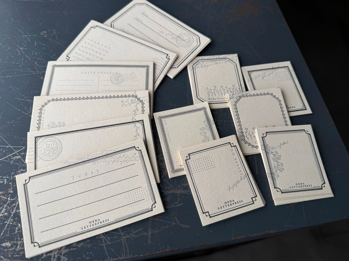 OEDA LETTERPRESS / Limited Edition Assort card set / mellow Black