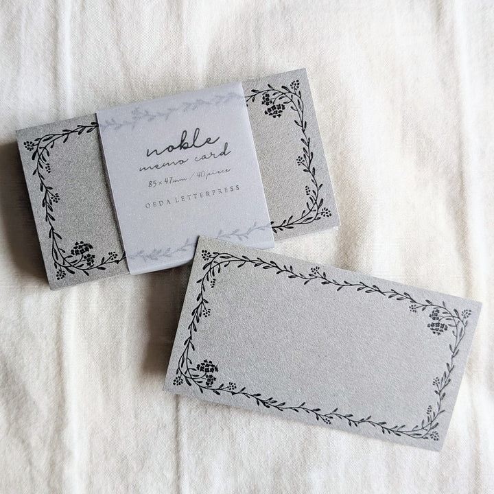 OEDA LETTERPRESS / Letterpress Memo card (Noble) Black