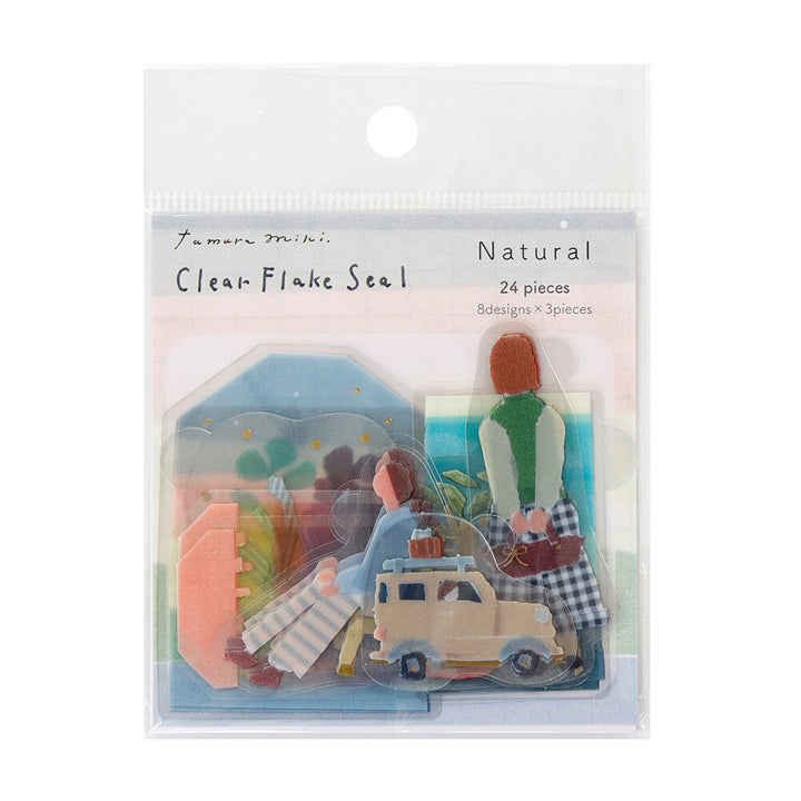 Miki Tamura / Clear Flake Stickers -Natural