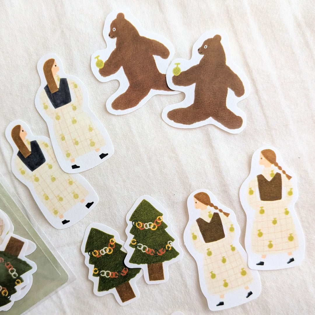 Necktie x Tegamisha / Flake Stickers -Melon