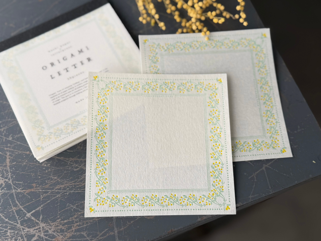 OEDA LETTERPRESS / Limited Edition ORIGAMI LETTER Mimoza color