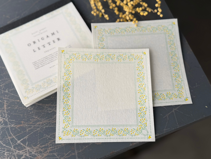 OEDA LETTERPRESS / Limited Edition ORIGAMI LETTER Mimoza color