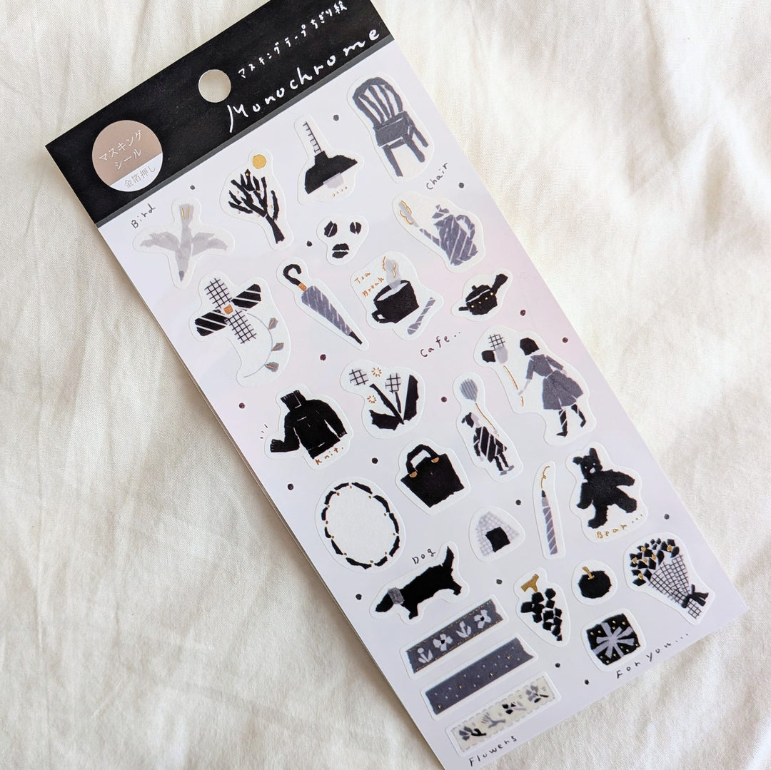 Miki Tamura / Masking Sticker -Monochrome [gold foil]
