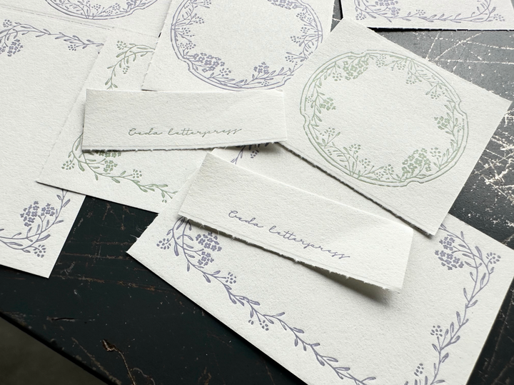 OEDA LETTERPRESS / 3pattern labelbook Noble  [Lavender&Sage]