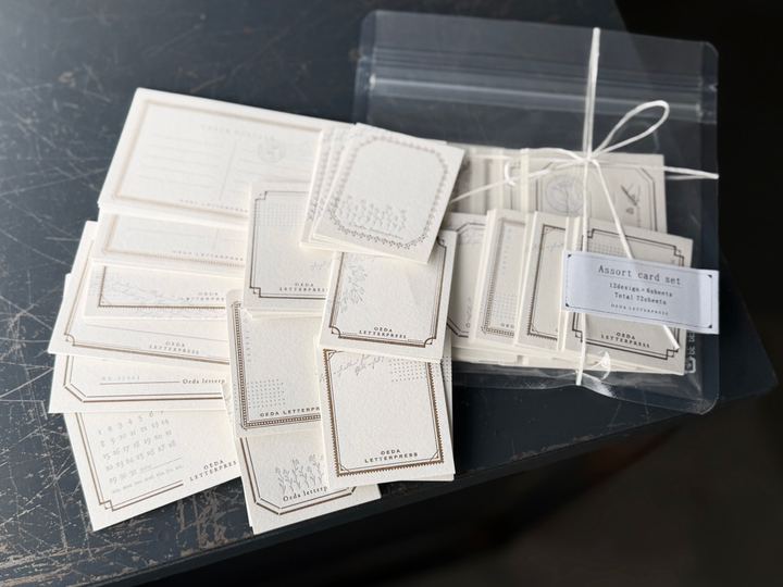 OEDA LETTERPRESS / Renewal Assort card set / mellow silver