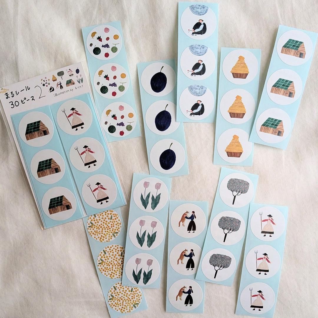 Necktie / 30 round stickers [2]