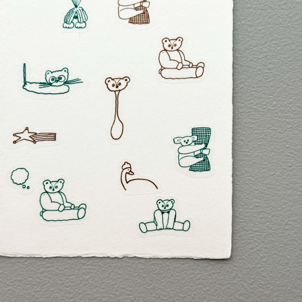 Tobimatsu Shoichiro x Mizushima / Tracing paper sticker -Cheering Animals