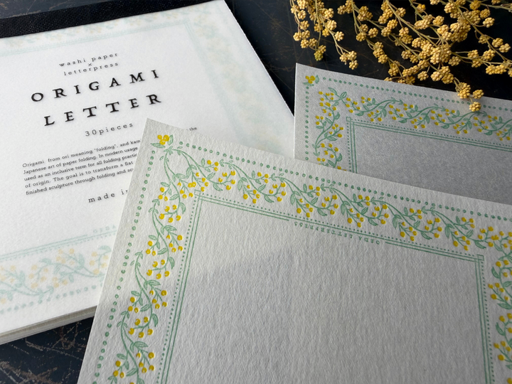 OEDA LETTERPRESS / Limited Edition ORIGAMI LETTER Mimoza color