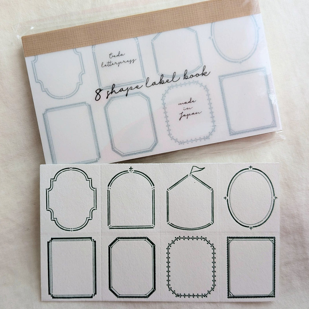OEDA LETTERPRESS / 8shape label book [Frame/Green]