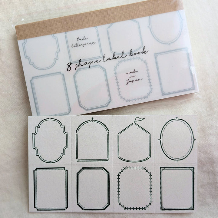 OEDA LETTERPRESS / 8shape label book [Frame/Green]