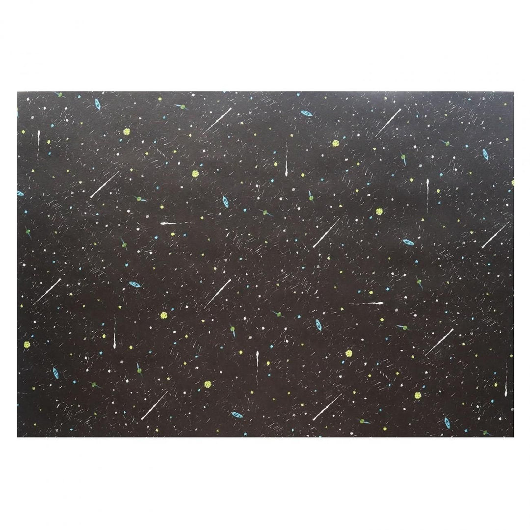 REGARO PAPIRO / Wrapping Paper -Universe Pattern Black /5 sheets