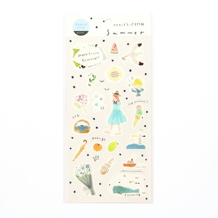 Miki Tamura / Masking Sticker -Summer [silver foil]