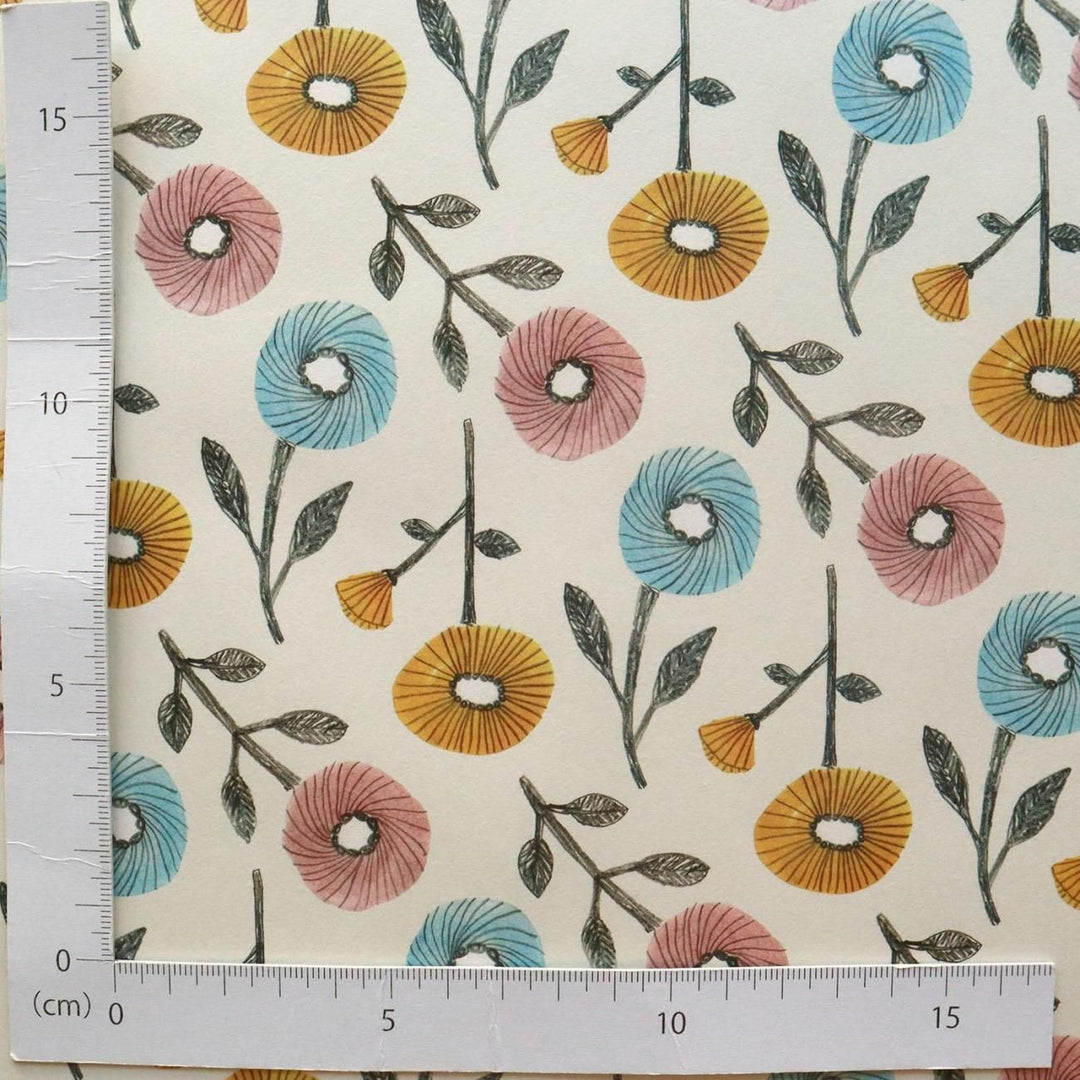REGARO PAPIRO / Wrapping Paper -Trico Flower /5 sheets