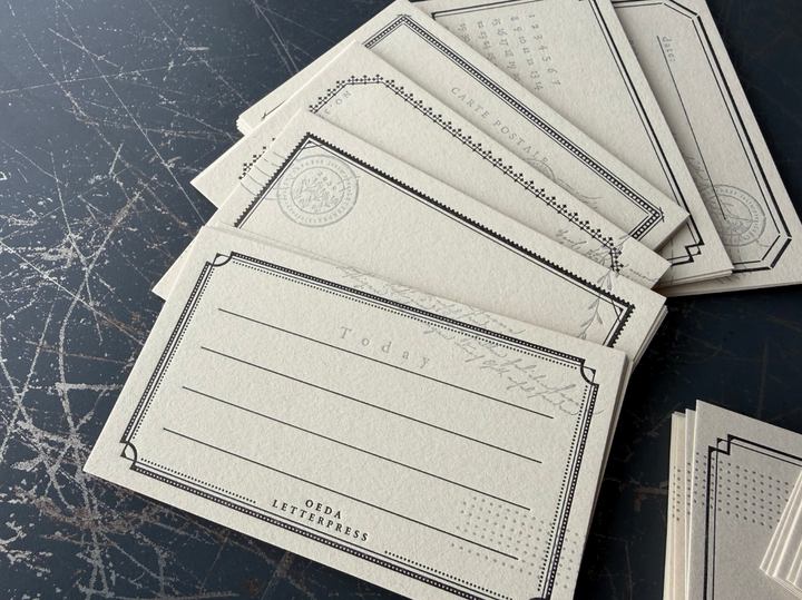 OEDA LETTERPRESS / Limited Edition Assort card set / mellow Black
