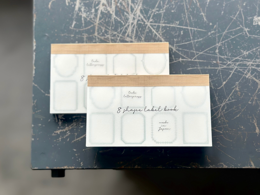 OEDA LETTERPRESS / 8shape label book [Frame/Green]