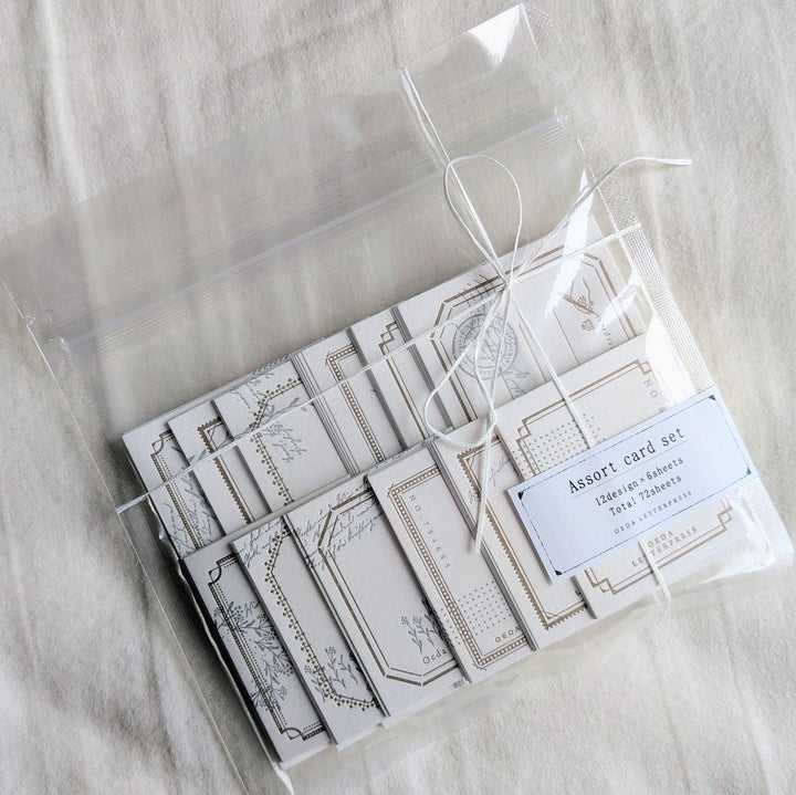 OEDA LETTERPRESS / Renewal Assort card set / mellow silver
