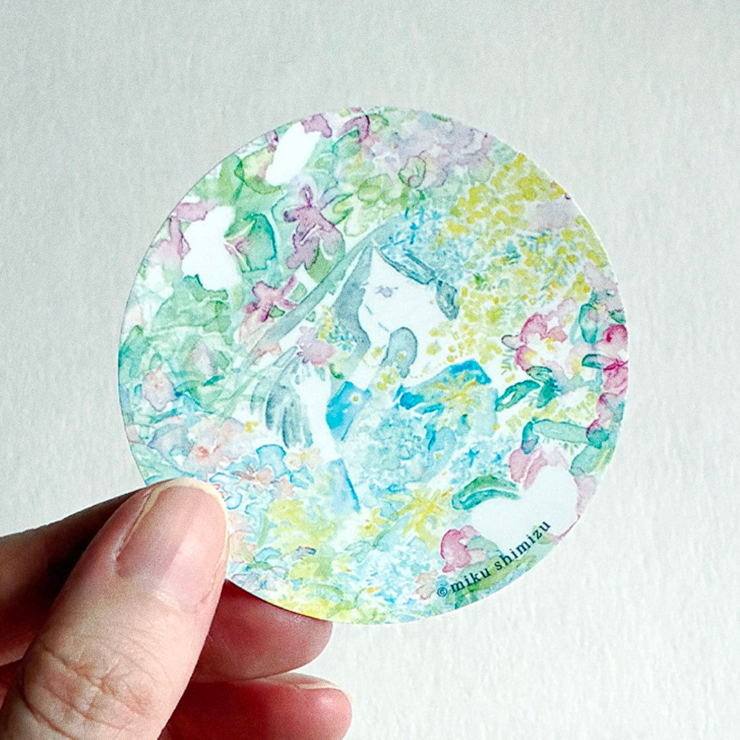 Miku Shimizu / Sticker -When I look at flowers, the flowers look back at me