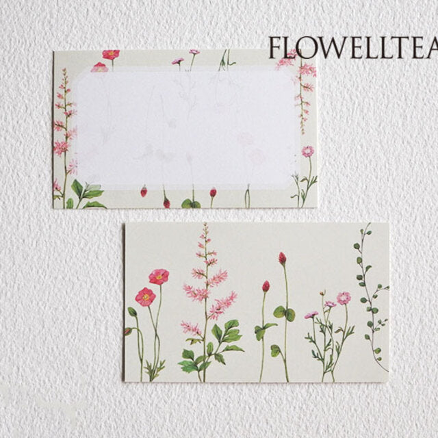 Message Cards -Pink Flowers