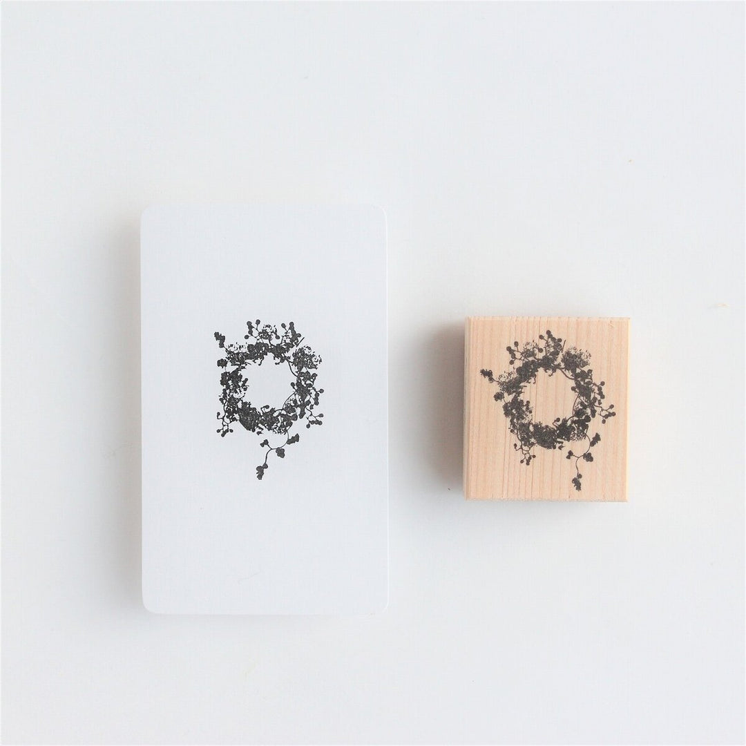 Rubber stamp -Small dried wreath