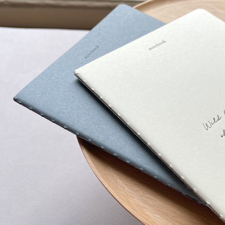 Letterpress Notebook -Gray (plain)