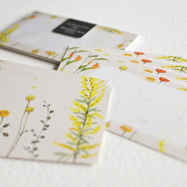 Message Cards -Yellow flowers
