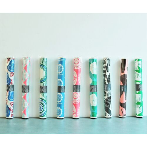 Wrapping paper -[ROCCA] Baazar Green