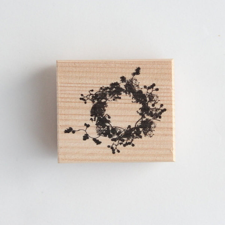 Rubber stamp -Small dried wreath