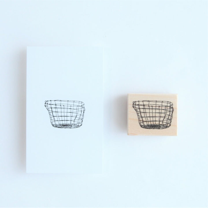 Rubber Stamp -Iron basket