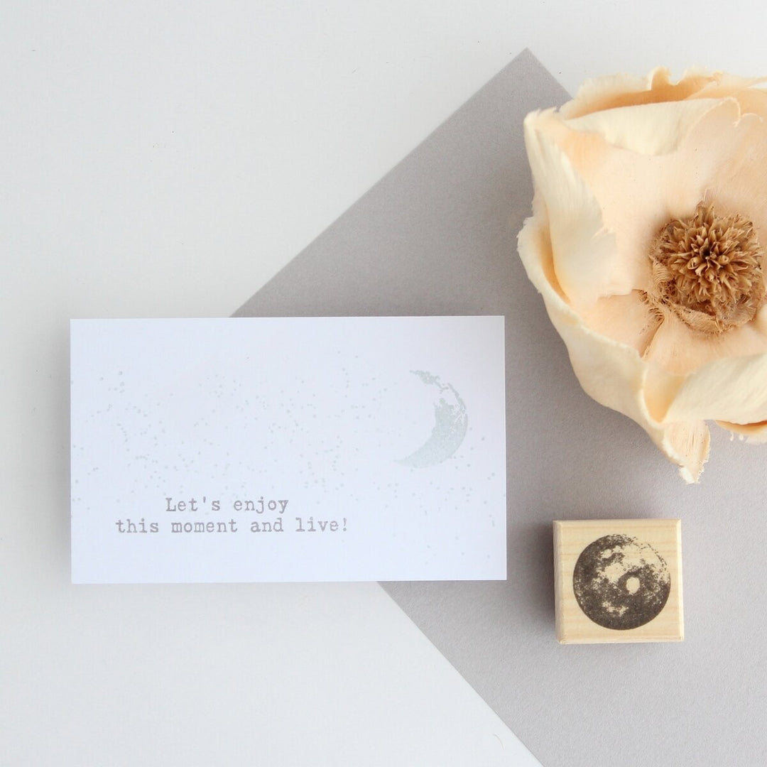Rubber Stamp -Small moon