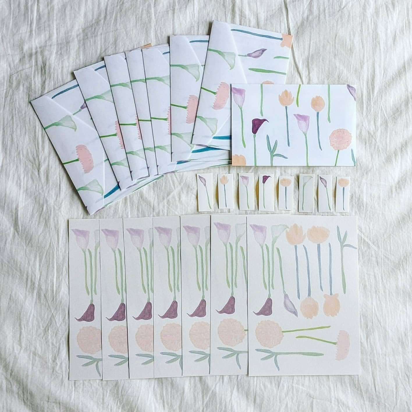 Letter set -Cut flowers – PAPER SHOP JAPAN
