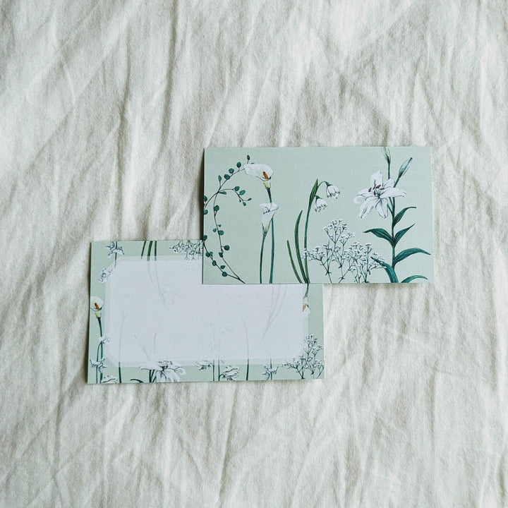 メッセージカード(白い花たち)