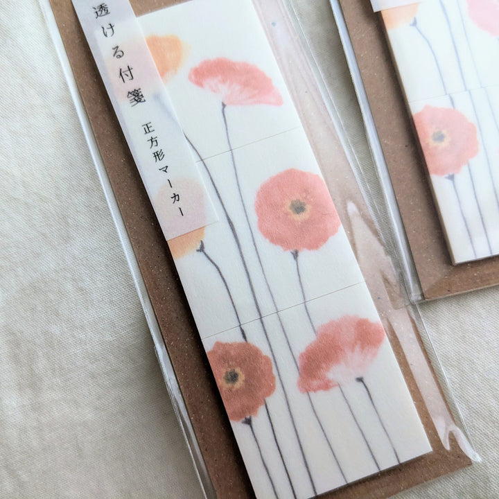 Pale transparent sticky note marker -Poppy KAWAM102