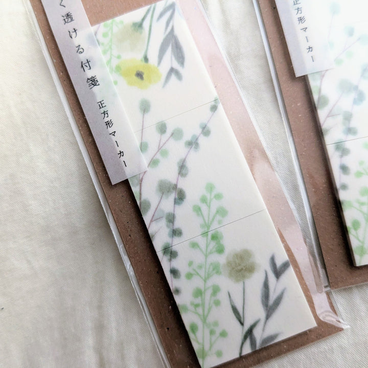 Pale transparent sticky note marker -Green KAWAM104