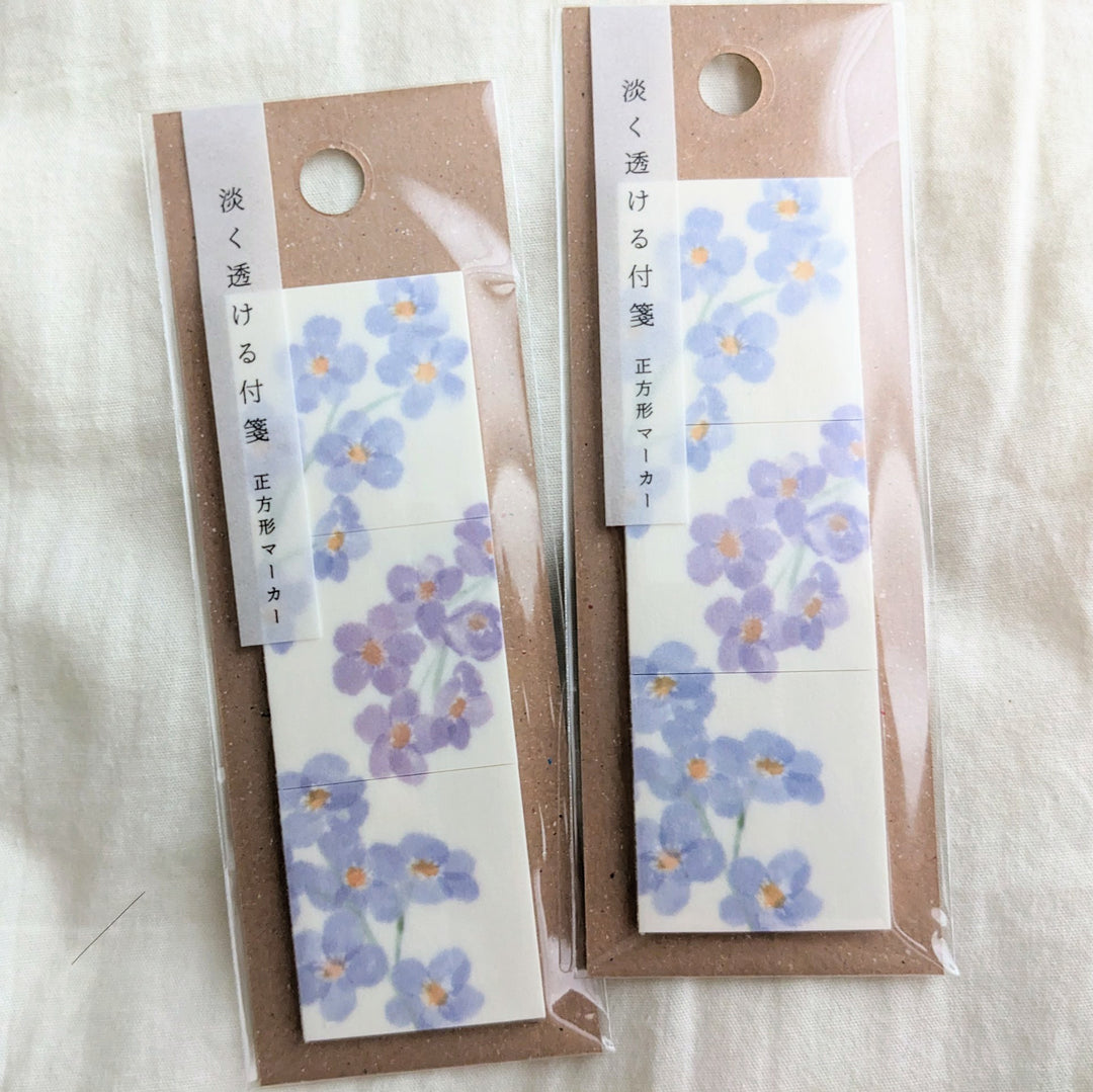 Pale transparent sticky note marker -Forget-me-not KAWAM105