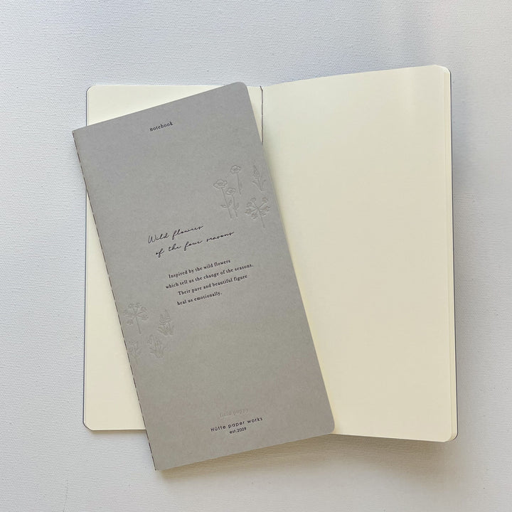 Letterpress Notebook -Blue (plain)