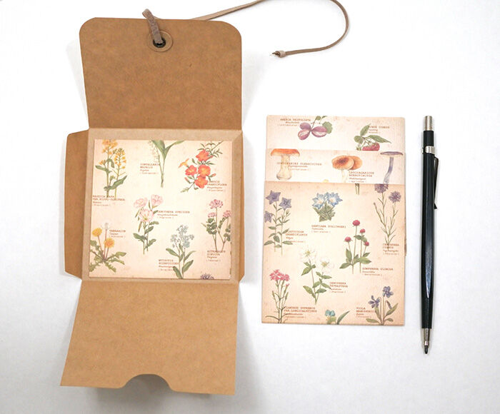 Memo Paper -Wild flowers, nuts and mushrooms