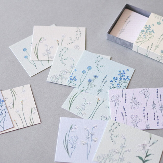 Message Cards Box -Cool Flowers